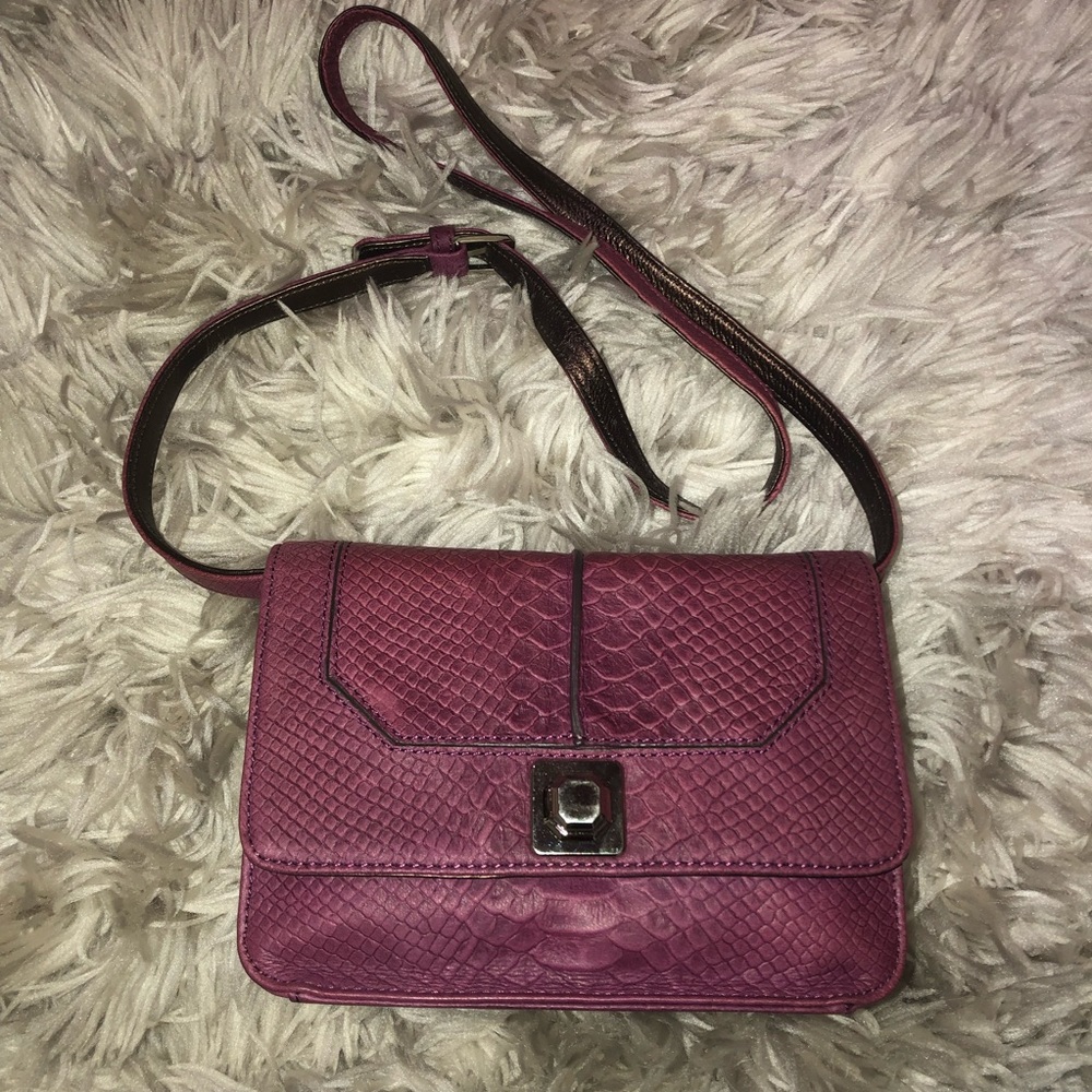 NEVER USED B Makowski REAL LEATHER crossbody purse